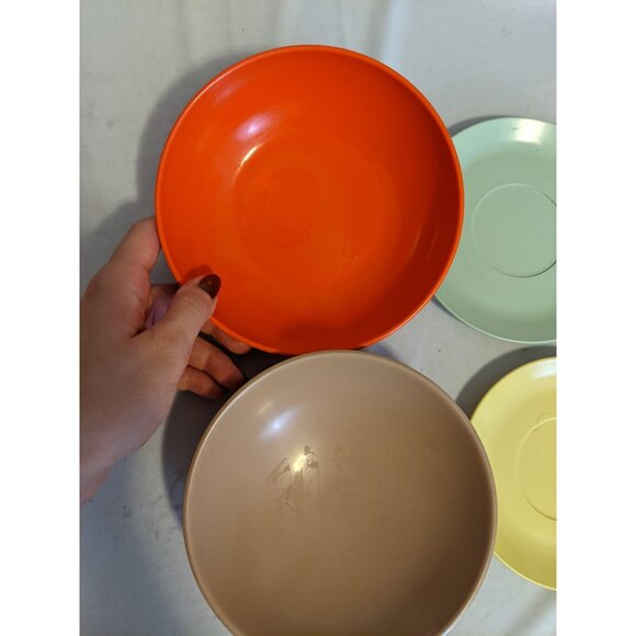 Vintage Melamine Dish Lot MCM Made in Canada Melmac Preta Sunrise Plates Bowls - Picture 5 of 13